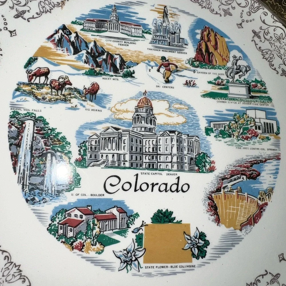Vintage‎ Colorado collectors plate 10 1/2”